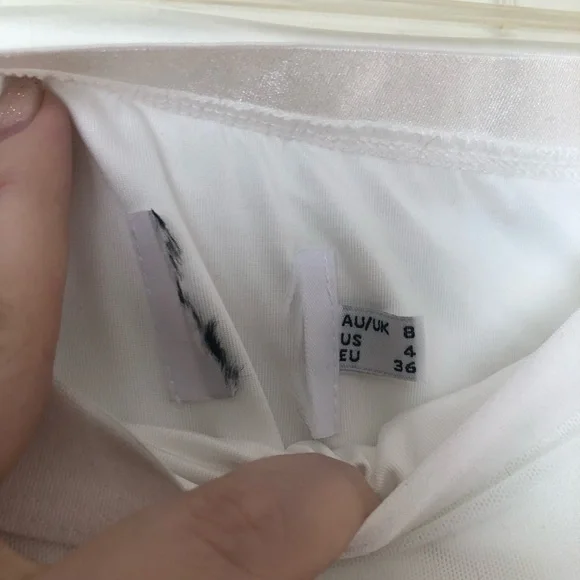 Princess Polly Beacon White Mesh Ruched Bodycon Mini Skirt 4 - Picture 6 of 8